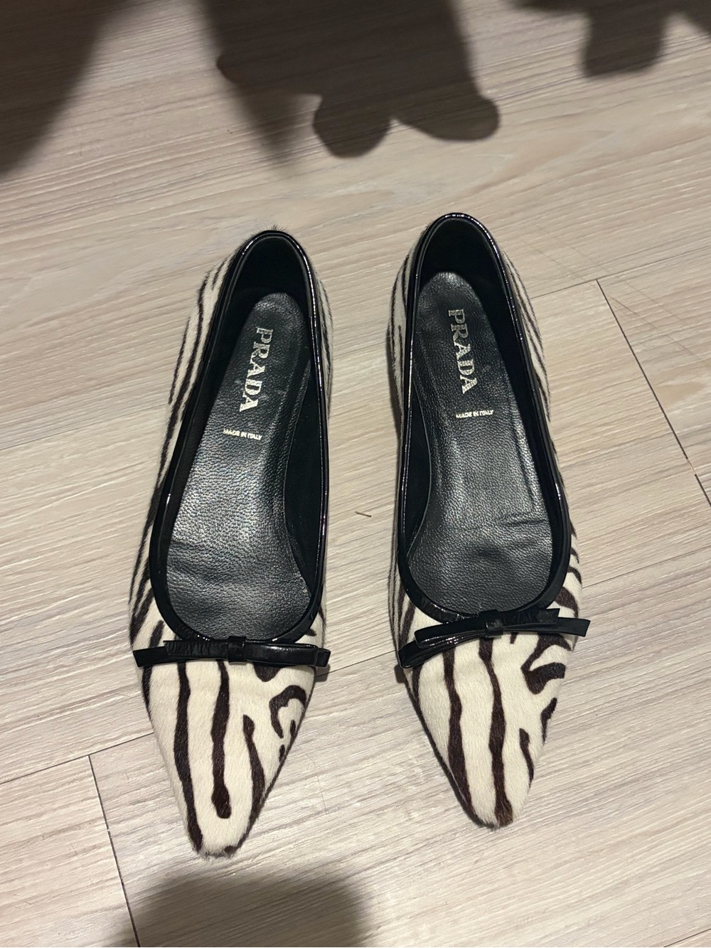 Vintage Prada Zebra Flats